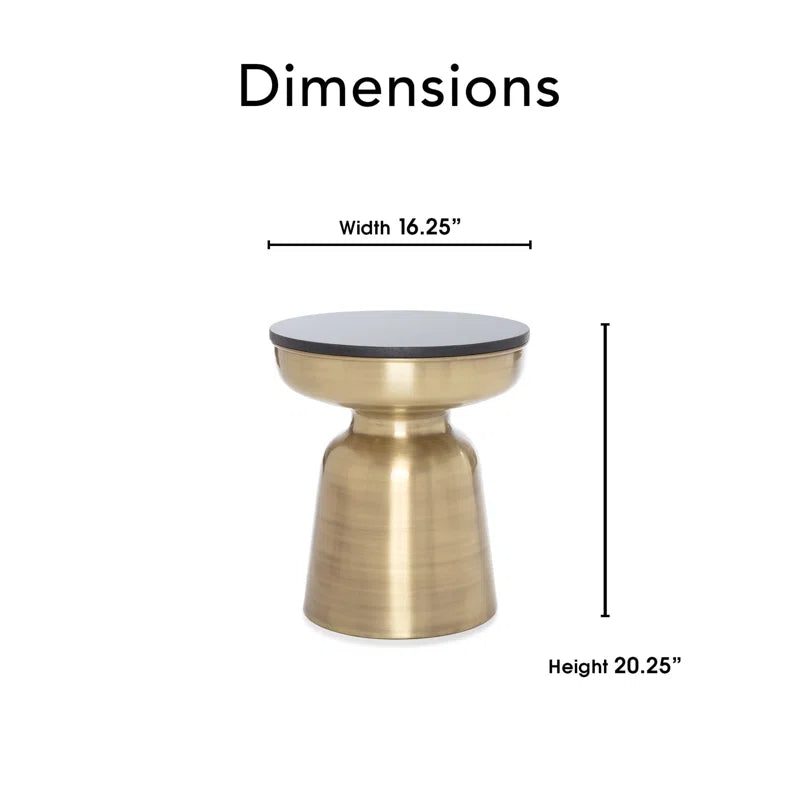 Barraza Adler Brass Metal Side Table